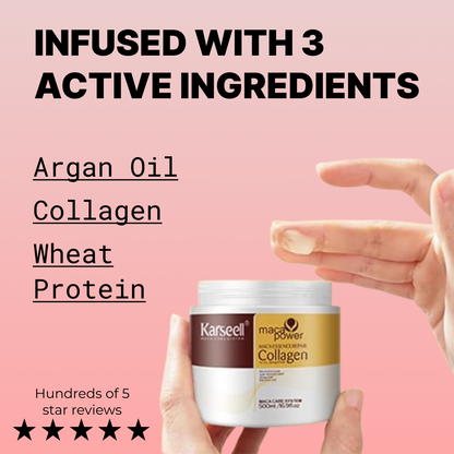 Karseell Collagen Hair Mask - Deep Repair with Collagen Power I For Healthier, Softer Hair (500Gm))